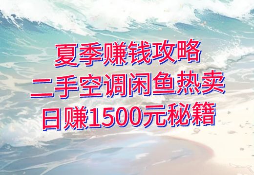 夏季赚钱攻略：二手空调闲鱼热卖，日赚1500元秘籍_知途无界