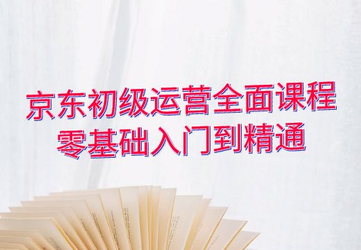 京东初级运营全面课程：零基础入门到精通_知途无界