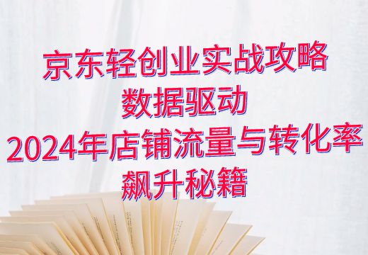 京东轻创业实战攻略：数据驱动，2024年店铺流量与转化率飙升秘籍_知途无界