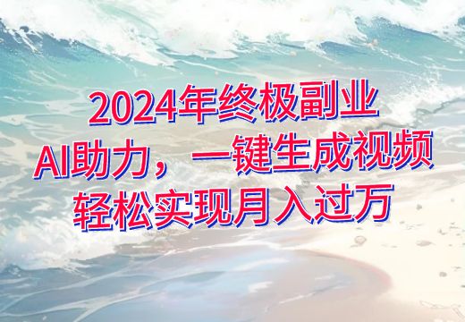 2024年终极副业：AI助力，一键生成视频，轻松实现月入过万_知途无界