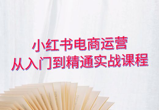 小红书电商运营：从入门到精通实战课程_知途无界