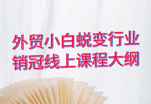 外贸小白蜕变行业销冠线上课程大纲_知途无界