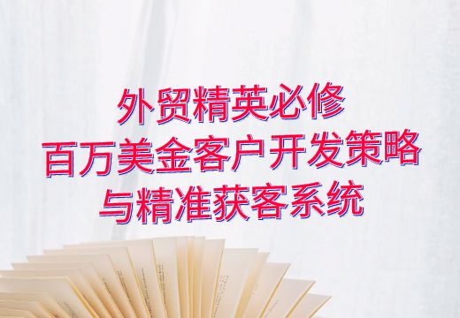 外贸精英必修：百万美金客户开发策略与精准获客系统_知途无界