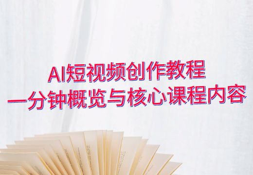 AI短视频创作教程：一分钟概览与核心课程内容_知途无界